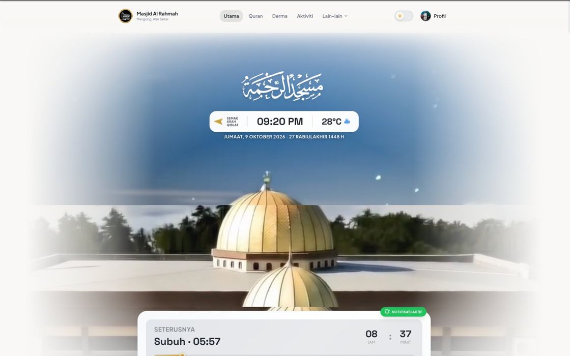 Masjid Zahir & Masjid Al Rahmah: Al Rahmah app